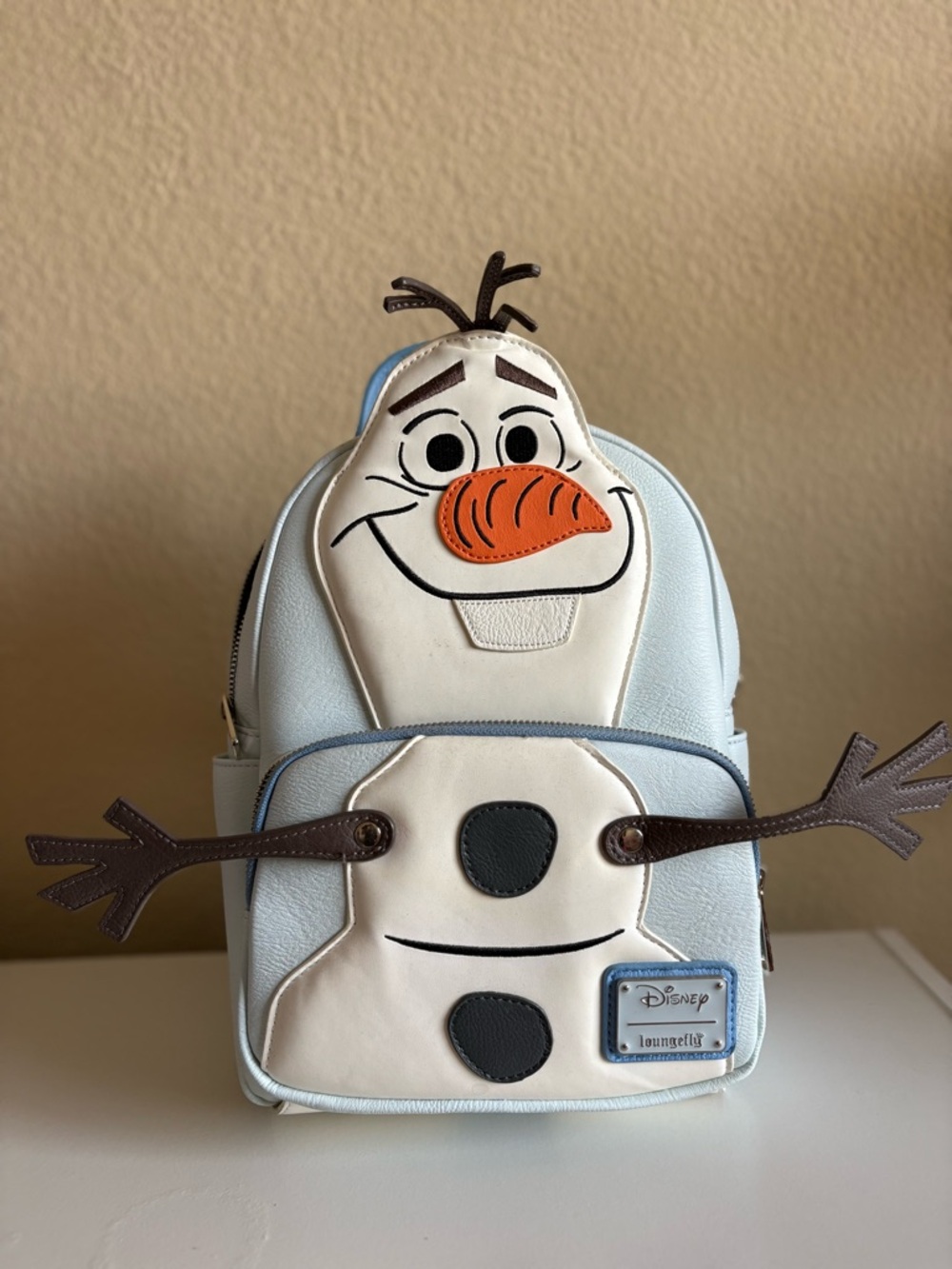 Loungefly Olaf Light Blue and White Character Mini Backpack
